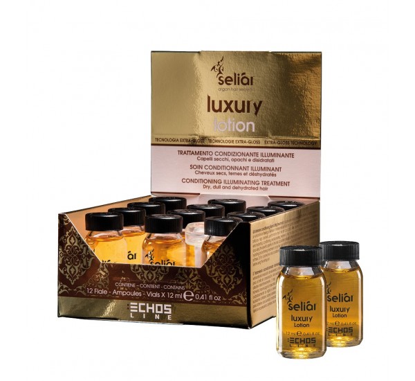 ECHOSLINE SELIAR LUXURY LOCION ЛУКСОЗНИ  АМПУЛИ  С АРГАН И КОЛАГЕН 12мл/12бр