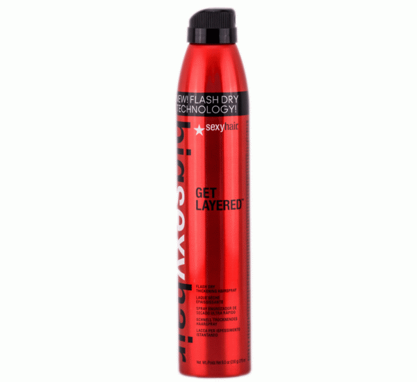 Big Sexy Hair Get Layered Flash Dry Thickening Hairspray Лак за екстремно уплътняване на тънка коса 275ml