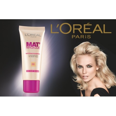 L'ORÉAL PARIS MATTE MAGIQUE Фон дю тен с матов ефект 25ml