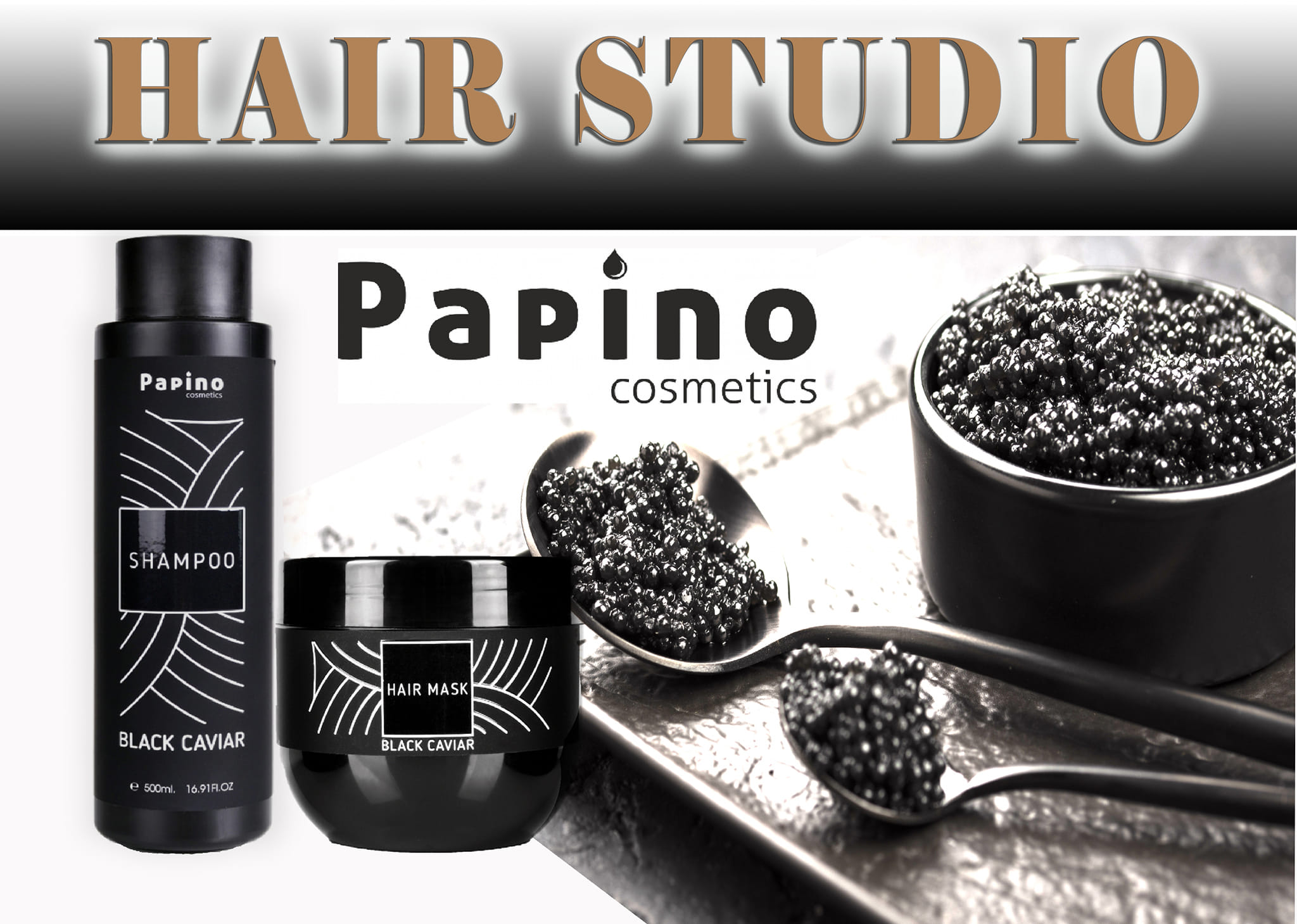 Papino Cosmetics Black Caviar Extract Комплект за дълбока хидратация с ...