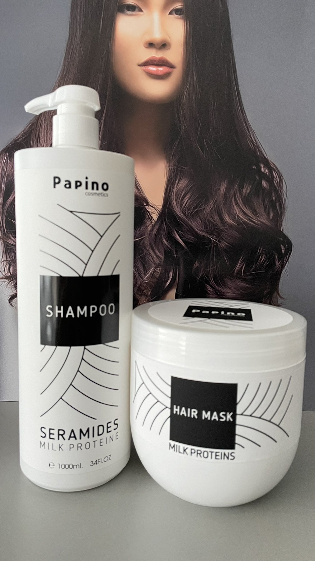 Papino Cosmetics Hair Mask and Shampoo with Milk Proteins Хидратираща ...